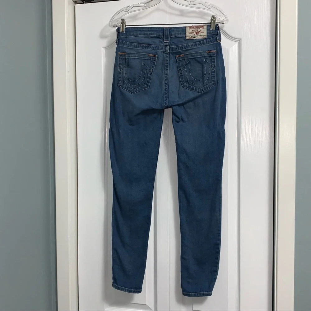 TRUE RELIGION Curvy Skinny denim Jeans Womens size 27 mid rise streetwear - Picture 4 of 14